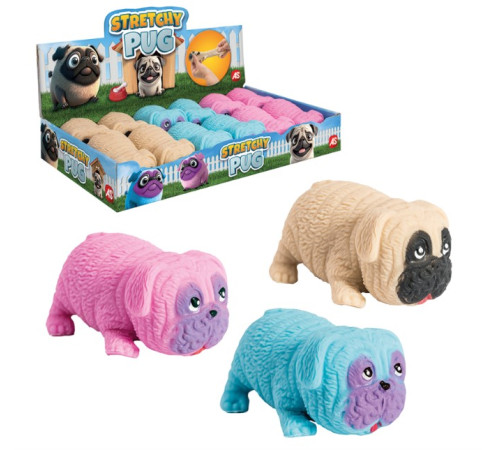 as kids 1027-64224 figurină stretch "cățeluș mops" (8.5 cm) in sort.