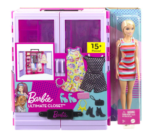 barbie hjl66 Шкаф с куклой и аксессуарами 