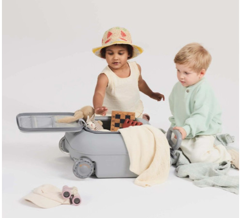 kinderkraft Детский чемодан cabby (до 70 кг.) серый