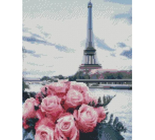  strateg leo hx424 Алмазная мозаика "Розы в Париже" (30х40 см.)