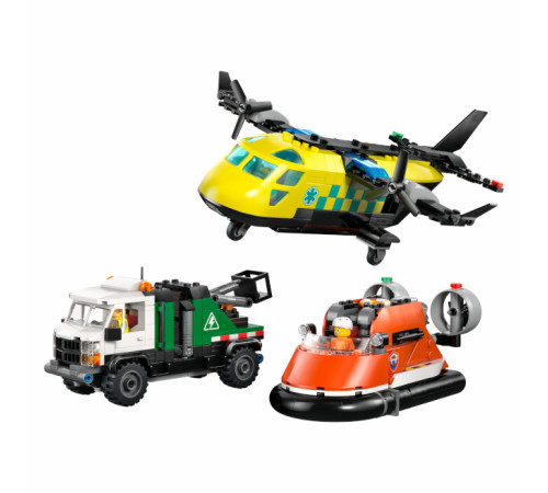 lego city 60505 constructor "remix avion, camion de service și nava cu pernă de aer" (990 el.)