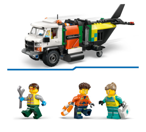 lego city 60505 constructor "remix avion, camion de service și nava cu pernă de aer" (990 el.)