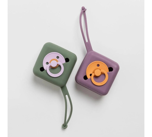 bibs container pentru depozitarea suzetelor "pacifier case" dusty blue