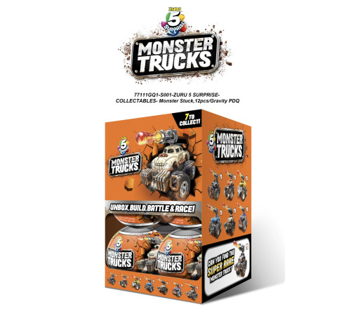  zuru smashers 77111gq2 setul de joc surpriză "monster trucks" in sort.