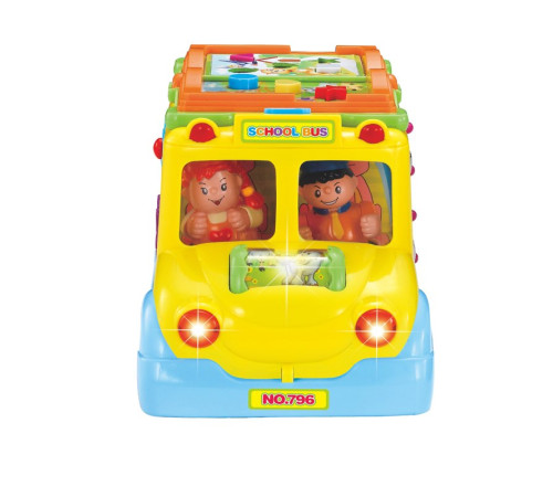 hola toys 796 Бизиборд "Школьный автобус" со звуком и светом