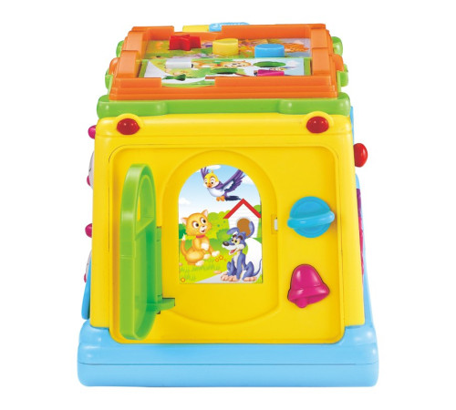 hola toys 796 Бизиборд "Школьный автобус" со звуком и светом