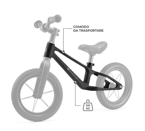 kinderkraft Сверхлегкий беговел  enter чёрный