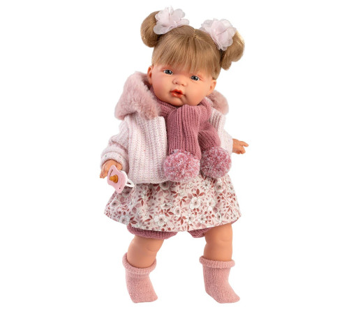  llorens 38372 păpușă pl&acirc;ngătoare "joelle  llorona chaqueta fucsia" (38 cm)