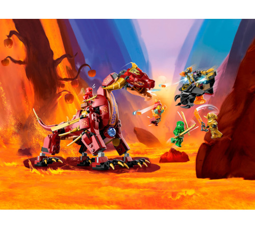 lego ninjago 71793 Конструктор "Лавовый дракон-трансформер" (479дет.)