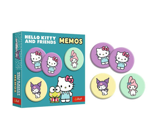 trefl 02898 joc de societate cu memorie "memos hello kitty"