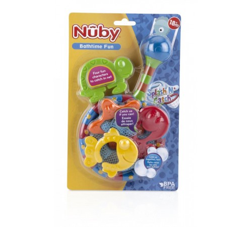 nuby id6142 Набор для ванной "Сачок с игрушками" 