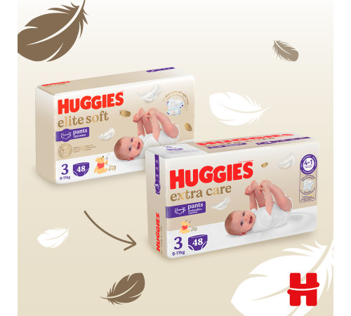 huggies extra care pants Трусики 3 (6-11 кг.) 48 шт.