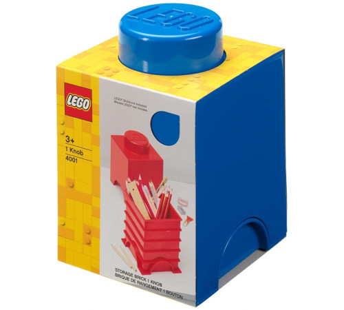 Детский&nbsp;магазин в Кишиневе в Молдове lego Контейнер для хранения storage brick 1 (18x12,5x12,5 см.) синий