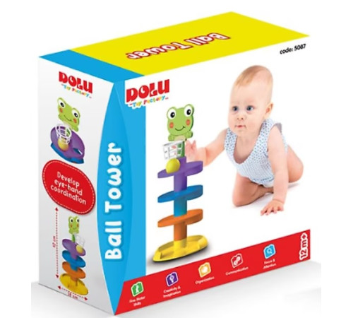 dolu 5087 Веселая башня с мячом "Лягушка"