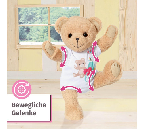 zapf creation 834435 ucărie moale "bear baby born" alb