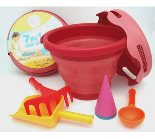 compactoys 99200201 set de nisip compact 7 &icirc;n 1 (rusu)