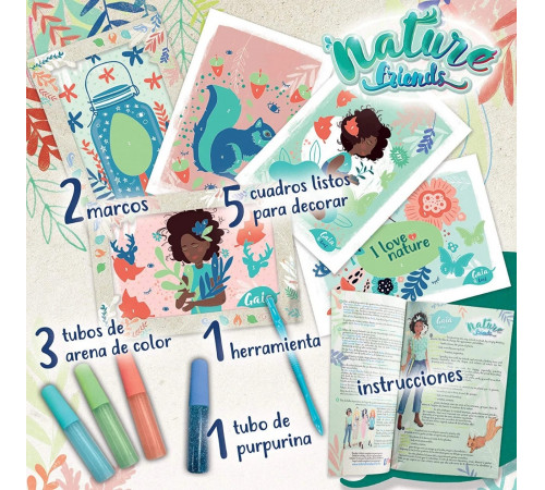 educa 18934 set de creativitate "gaia - prietenii naturii"