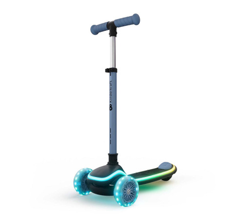 kinderkraft trotinetă 2 &icirc;n 1 raket up cu lumini led (albastru