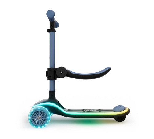 kinderkraft trotinetă 2 &icirc;n 1 raket up cu lumini led (albastru