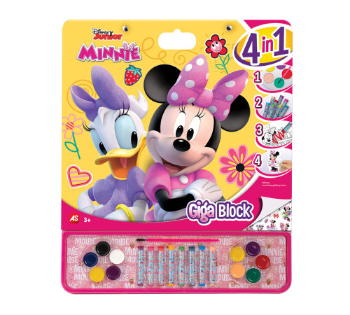 As Kids 1023-62733 Набор для рисования 4-в-1 "Giga Block Minnie"  as kids 1023-62733 Набор для рисования 4-в-1 "giga block minnie"