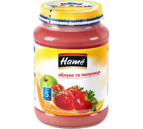  hame Пюре Яблоко с клубникой (5 м+) 190 гр.