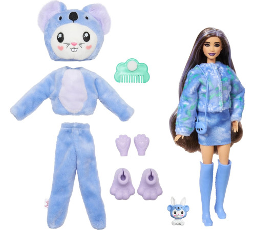  barbie hrk26 papusa "cutie reveal: iepuraș în costum de koala"