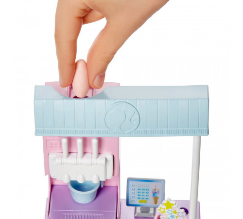 barbie hcn46 set de joc barbie "magazin de înghețată"