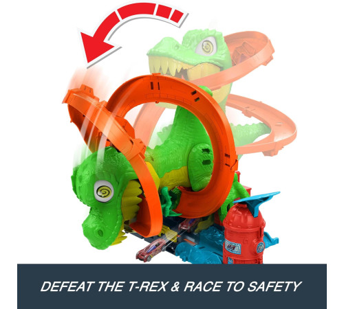 hot wheels jbm73  set de joc "t-rex blaze battle"