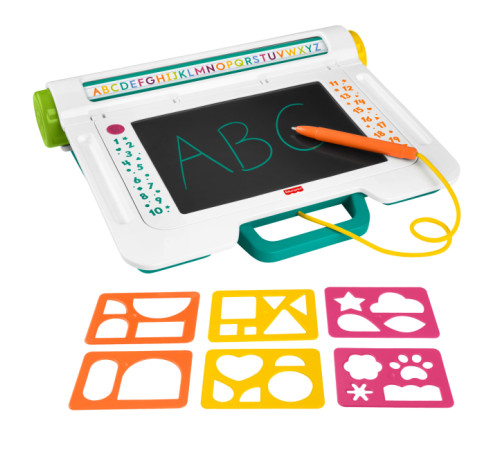fisher-price jdl70 tablă de desen "desenează și învață"