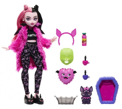 monster high hky66 papusa draculaura "petrecerea infricosatoare in pijama"