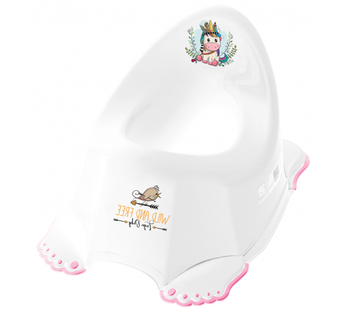 tega baby oala cu strat anti-alunecare wild&free "unicorn" dz-001-103 alb