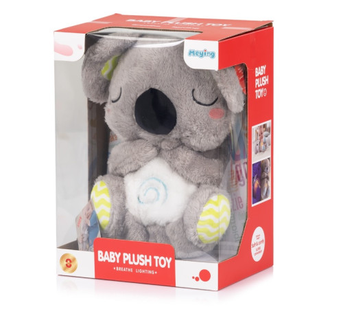 chipolino pild02504otg jucărie respirabilă cu lumină și muzică "koala" gri\verde