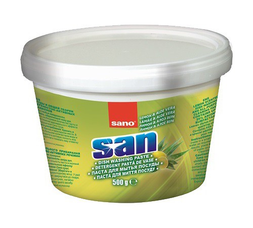 sano lemon & aloe vera pastă de spălat vase (500 gr) 117923