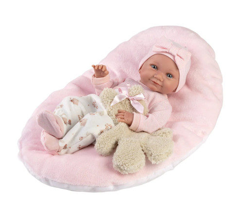 llorens 73808 păpuşă "nica recien nacida cojin rosa" (40 cm.)