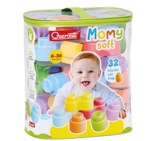 Детский магазин в Кишиневе в Молдове quercetti 4143 Конструктор "momy soft bag" (32 дет.)