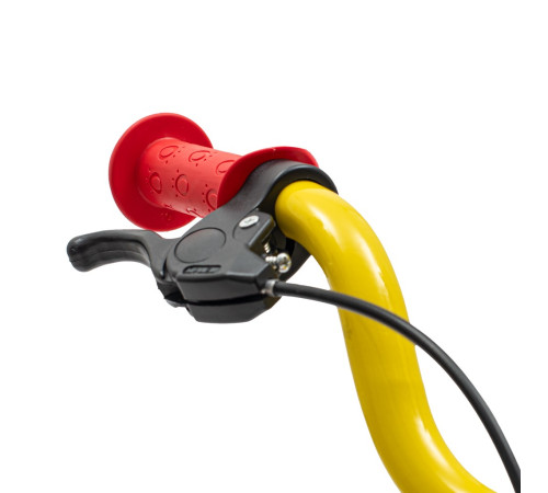 baby mix 56306 bicicletă de echilibru cu fr&acirc;nă "traveller" (galben\roșu)