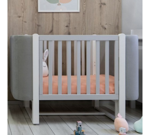 veres 05.3.1.212.17 patuț pentru copii ЛД5 monaco velour (alb/gri)