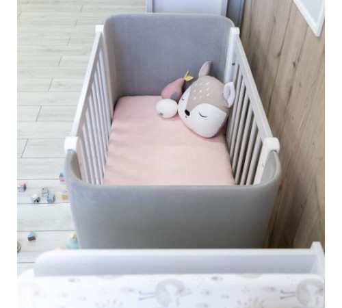 veres 05.3.1.212.17 patuț pentru copii ЛД5 monaco velour (alb/gri)