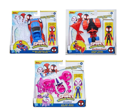  spider-man f6776 Игровой набор marvel spidey and his amazing friends "Фигурка и машинка" в асс.