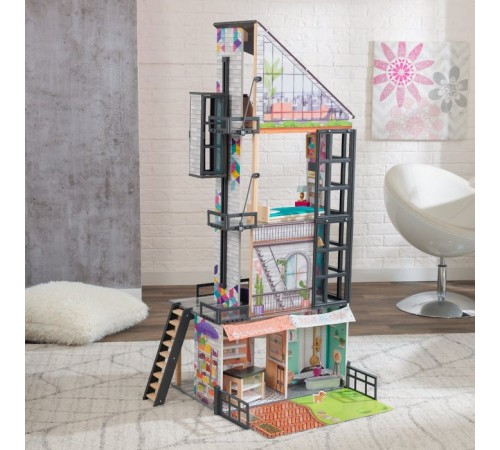 kidkraft 65989 Домик для кукол bianca city life dollhouse