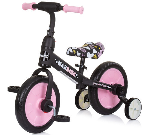 chipolino Четырехколесный беговел 2в1 "max bike" dikmb0234pi pink