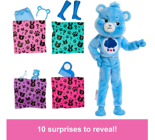 barbie jcn96 papusa "cutie reveal" seria "care bears" - ursul ursuz