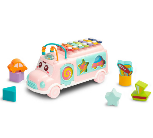 TOYZ-9023 Игрушка развивающая 3-в-1 "Автобус"  Детский магазин в Кишиневе в Молдове toyz-9023 Игрушка развивающая 3-в-1 "Автобус"