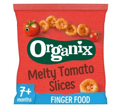  organix gustări bio din porumb dulce cu rosii si morcovi (6 luni+) 20 gr.