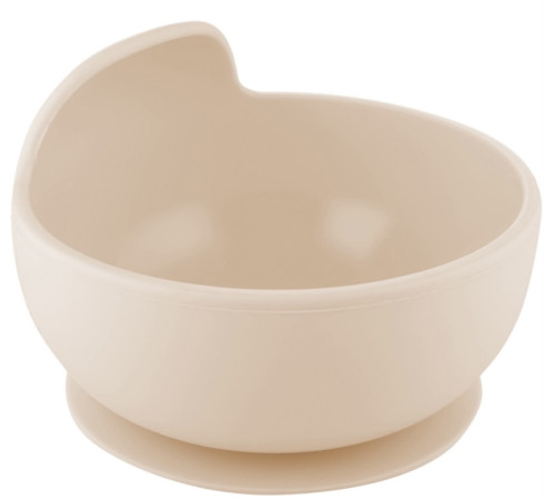 Canpol 51/400 Bol din silicon cu ventuză (300 ml) crem  canpol 51/400 bol din silicon cu ventuză (300 ml) crem