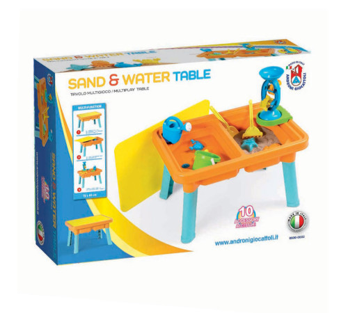 androni 8900-0002 Игровой стол с набором аксессуаров для игры в песок