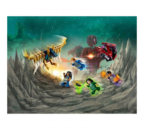 lego super heroes 76155 constructor "eternii în fața lui arishom" (493 el.)