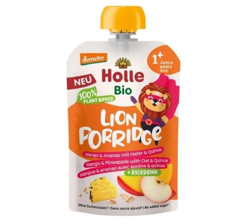 Питание и аксесcуары в Молдове Holle Bio Organic Пюре "Lion Porridge" Манго-ананас-овёс-киноа (12 м+) 110 гр. Питание и аксесcуары в Молдове holle bio organic Пюре "lion porridge" Манго-ананас-овёс-киноа (12 м+) 110 гр.