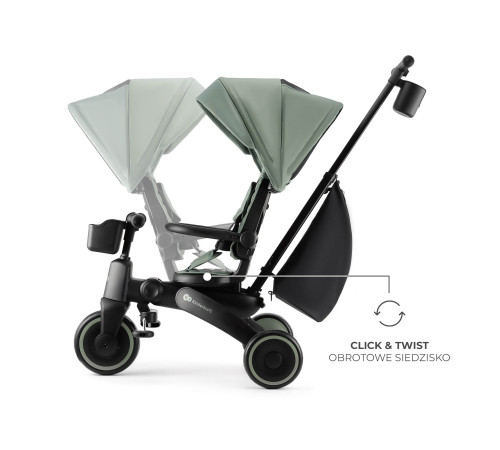 kinderkraft Трицикл складной jazz 2 зелёный
