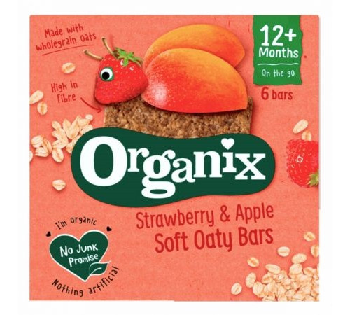 Питание и аксесcуары в Молдове Organix Батончики Bio с цельнозерновым овсом, клубникой и яблоком (12 м+) 138 гр.  organix Батончики bio с цельнозерновым овсом, клубникой и яблоком (12 м+) 138 гр.
